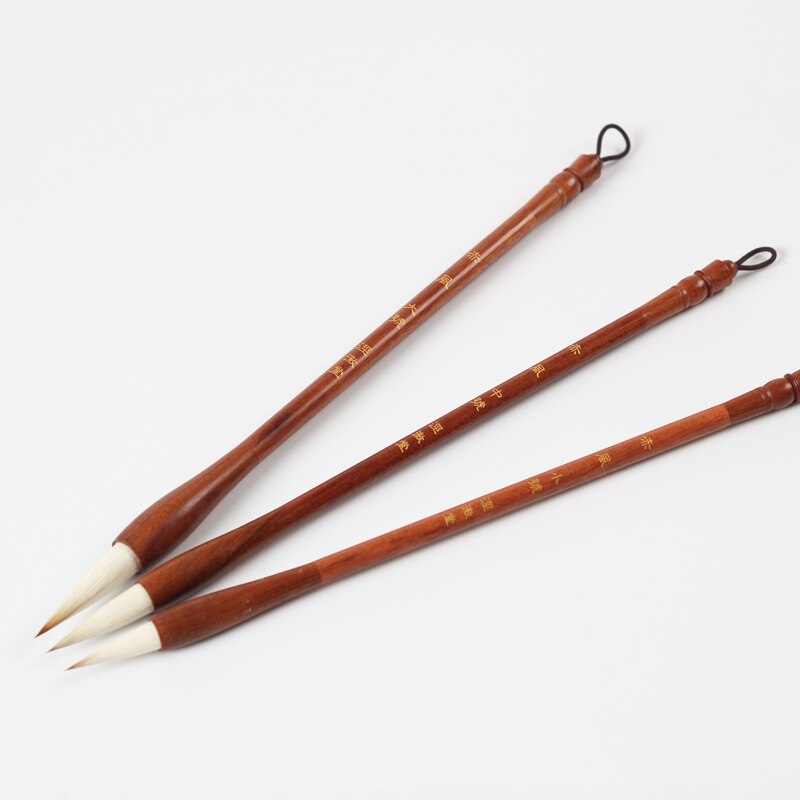 Chinese Brush Pen Set Caligrafia Redwood Penholder Chinese Regular Script Calligraphy Brush Multiple Hair Brushes Tinta China