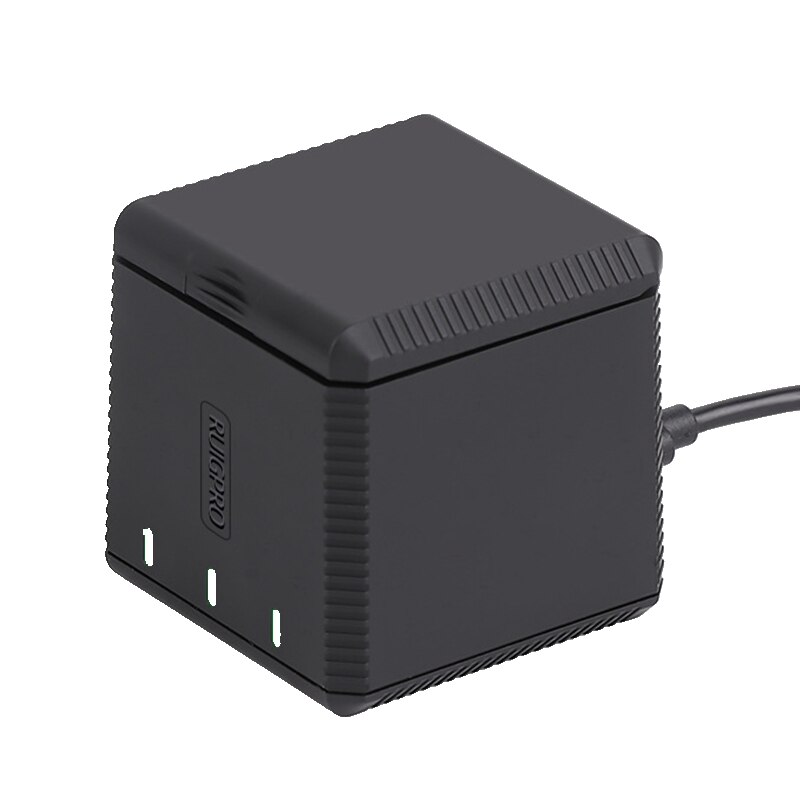 til gopro 9 helt 9 oppladbart litiumbatteri +3 spor ledet lader smart frakt oppbevaringsboks til gå pro helt 9 svart tilbehør