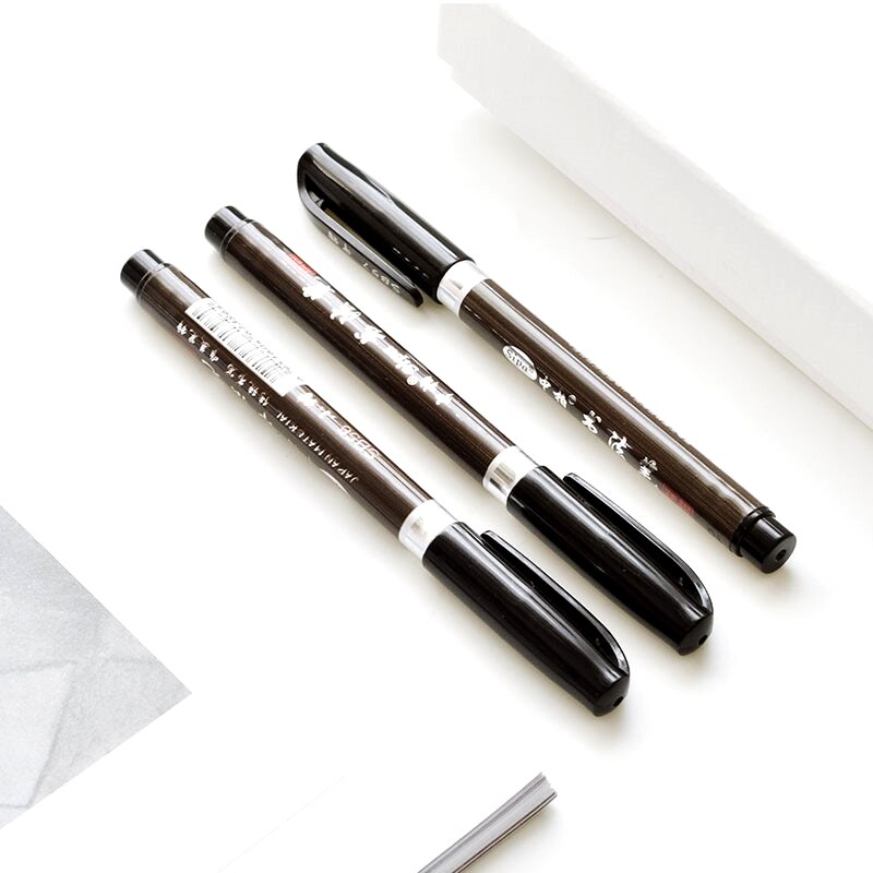1 X Chinese Calligraphic Pen Drawing Art Pen Calligraphy Brush Pen for Signature Material Stationery School Supplies