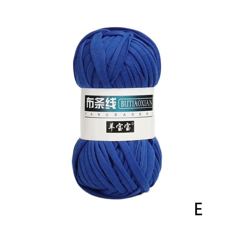 100g Color Yarn Strip Hook Bag Line Handmade Hand-woven Cushion Line Rug Diy Fabric Thick Crochet Yarn: E
