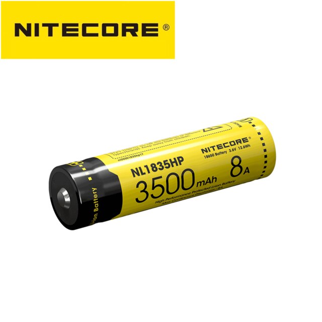 Nitecore NL1835 NL835HP rechargeable battery 18650 3.6V Li-ion 3500mAh Output 8A/2A: NL1835HP 8A