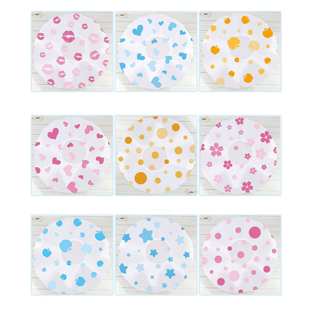 Mooie Waterdichte Douche Cap Thicken Bad Hoed Effen Kleur Een-Off Elastische Badmuts Badkamer Accessoires Voor Vrouwen