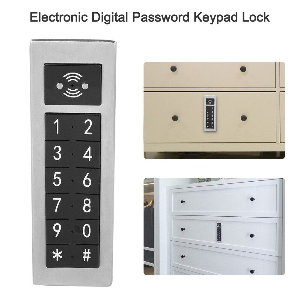 Stainless Steel Electronic Lock Digital Password Keypad Number Cabinet Door Code Locks With Controller And Access Control Card