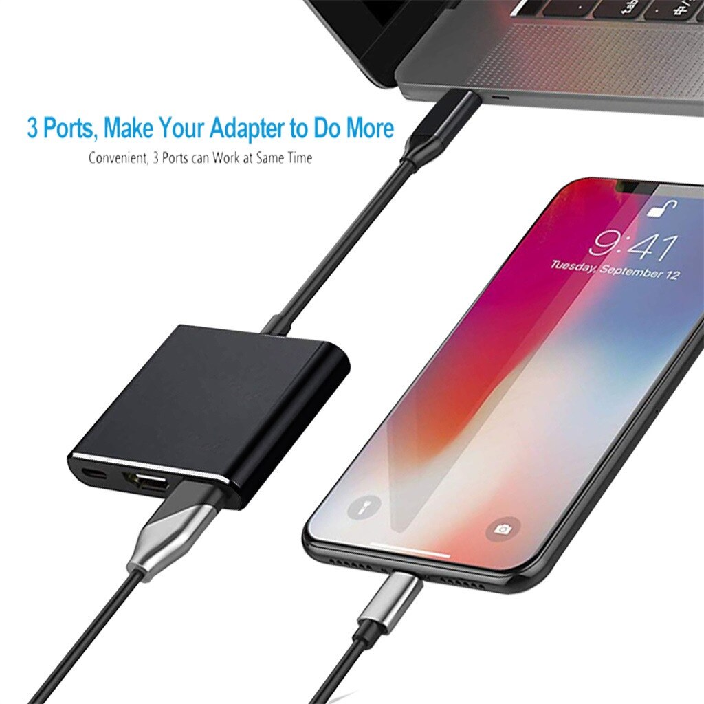 USB 3.1 di Tipo C A Grigio USB-C 4K HDMI USB 3.0 Hub Cavo Adattatore Per Apple Macbook Air Pro 2019 del Commercio All'ingrosso # G1