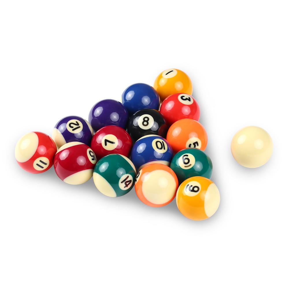 25MM / 32MM / 38MM Children Billiards Table Balls Set Polyester Resin Small Pool Cue Balls Full Set Snooker Balls for Kids