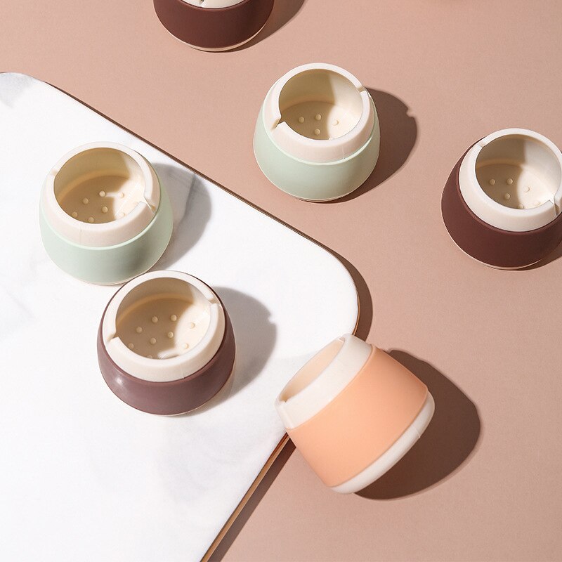 4PCS/SET Silicone Non-slip Table Chair Leg Caps Square/Round Shape Furniture Floor Feet Cover Protector Pads