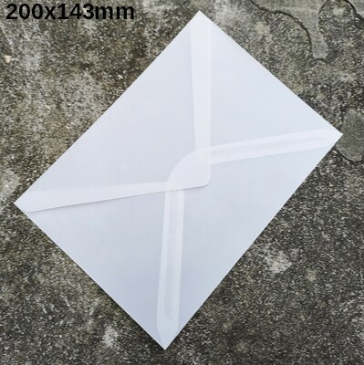 50Pcs/lot 17.5cm ~ 23cm translucent mailer/ envelope DIY parchment paper envelopes for Wedding Party Invitation Card Envelopes: 200mm x 143mm