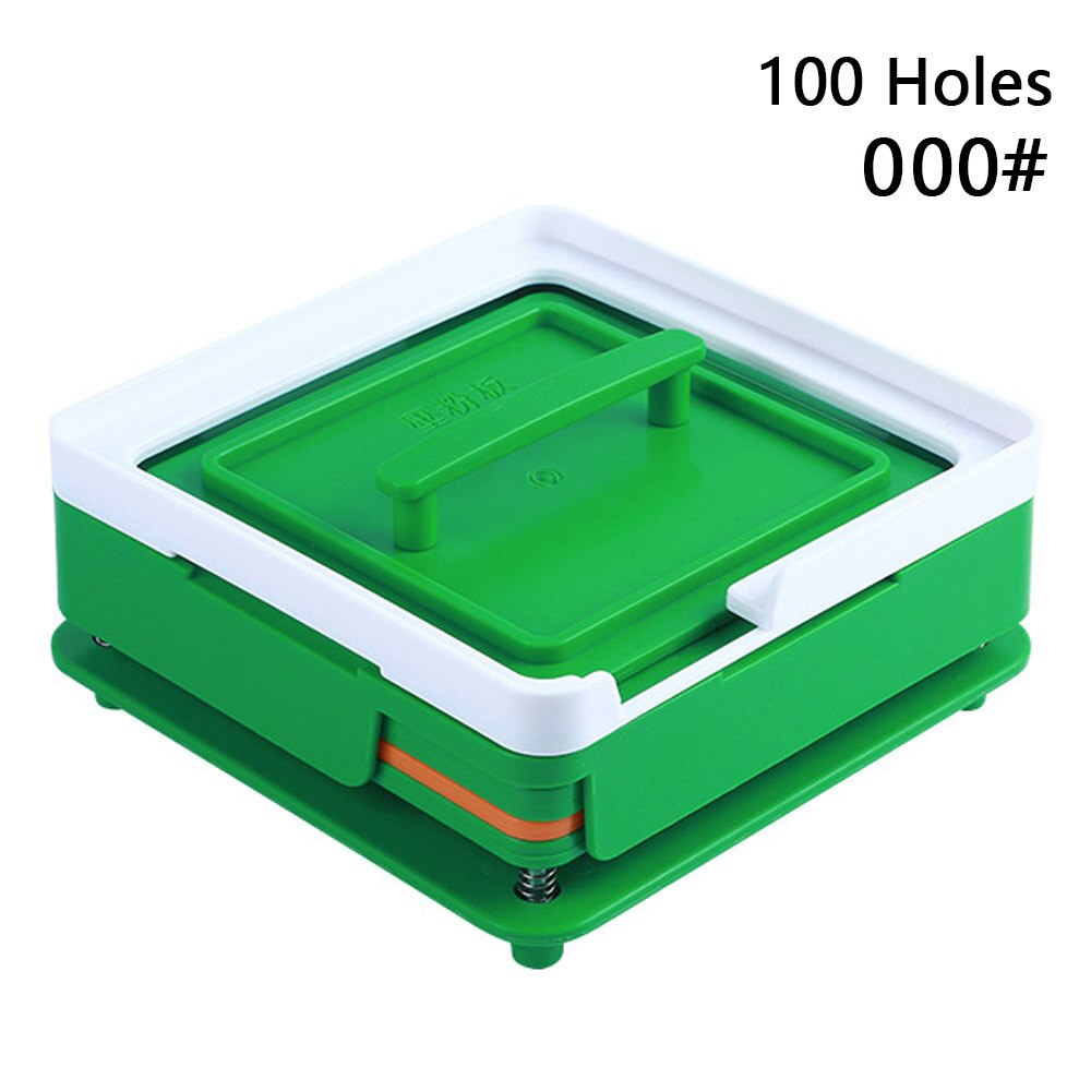 100 Holes Manual Capsule Filling Machine Manual Encapsulator Capsule Filling Board #000 #00 #0: 000 with plate