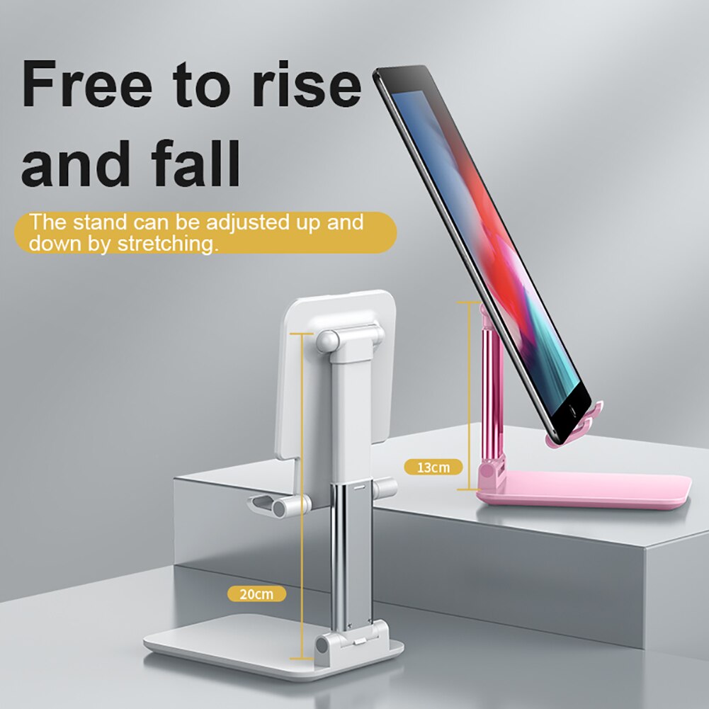 Adjustable Cell Phone Desk Stand Holder Aluminum Desktop Portable Universal Holder Mount Cradle Bracket for Phone Tablet