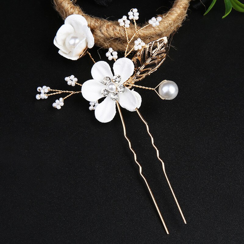 Nowy złoty liść kwiatowa do włosów grzebień spinka do włosów spinka do włosów Rhinestone Crystal Pearl kobiety eleganckie ślubne stroik Party biżuteria prezenty: 11