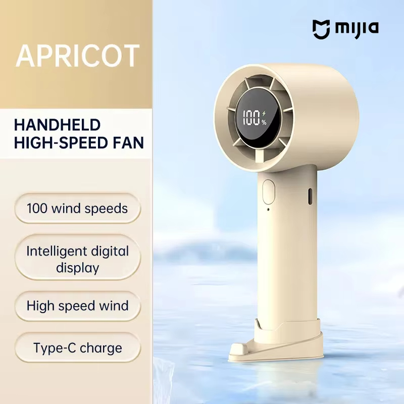 Xiaomi Przenośny mini Wiatraczek Chłodzący Lodem, 100 Prędkości, Mocny Wiatrak, Szybki Ładowanie USB, Podstawka strąk Telefon 2025: FIOLETOWY
