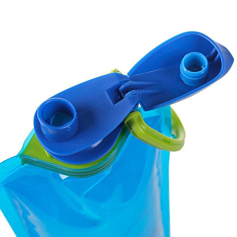 Bolsa de plástico plegable para botella, bolsa ligera y portátil para acampar, senderismo y Picnic, 700ml