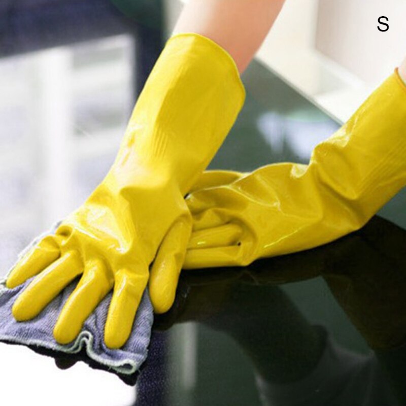 1 Paar Huishoudelijke Afwas Wassen Kleren Rubberen Handschoenen Latex Waterdicht Huishouden Tuin Handschoenen S-XL Size