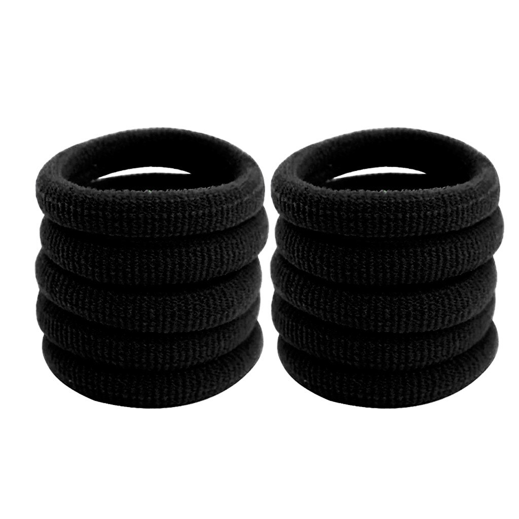 Outils de coiffure professionnels femmes filles bandeau de cheveux cravates corde anneau élastique bandeau élastique pour queue de cheval 10 pièces D301108: E