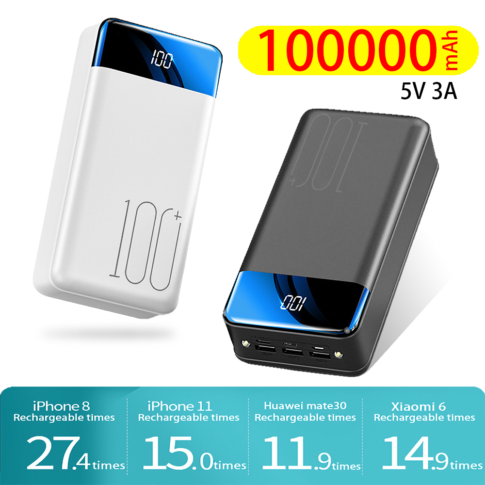 enhanced fast charging 100000mAh power pack high-capacity mobile power universal 5v3a fast charging