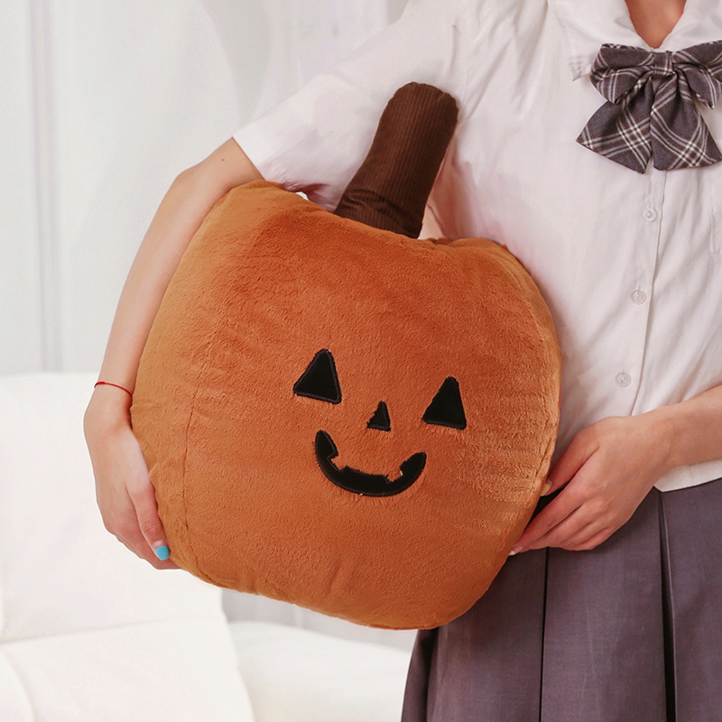 Hochwertige orangefarbene Halloween-Kürbis-Plüschpuppe, süßes Kürbis-Plüschkissen, Urlaubsdekoration, für Jungen und Mädchen