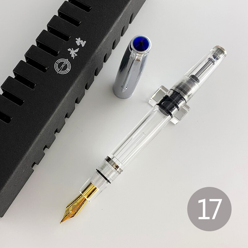 Yong Sheng 601A Vacumatic Double Bead Fountain Pen F Nib Ink pens for writing school stationery pen: I-sm17