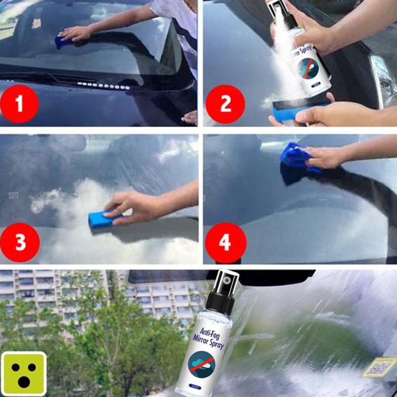 30ML Car Front Windshield Anti-Rain Agent Waterproof Rainproof Anit-fog Spray Car Rear-View Mirror Window Glass Coating Spray