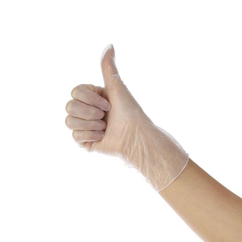 100 stuks pe wegwerphandschoenen poedervrij latexvrij voor volwassenen keukenhandschoenen  t8wb