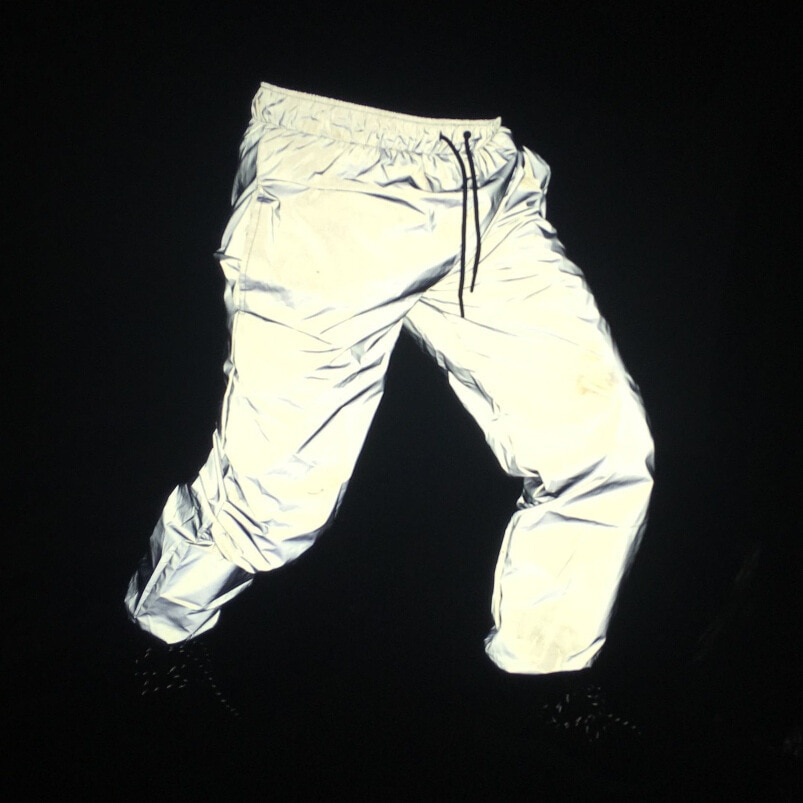 Pantalon réfléchissant Fluorescent 3M pour homme, survêtement de , Hip Hop, décontracté, sport, veilleuse, jogging, streetwear,