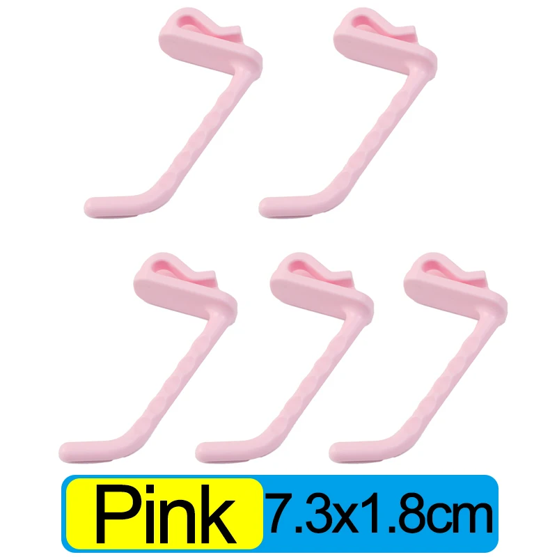 Metal Mesh Panel Hangers Clothes Wall Hanging Hooks Supermarket Display Hooking Racking Accessory Slat Household Organizers Hook: L / Clear