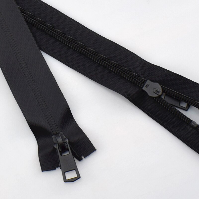 1pc Black Waterproof Zippers For Sewing 5# Nylon Invisible Zipper Open-end Zips Fermeture Eclair for Jacket Bags Suitcases