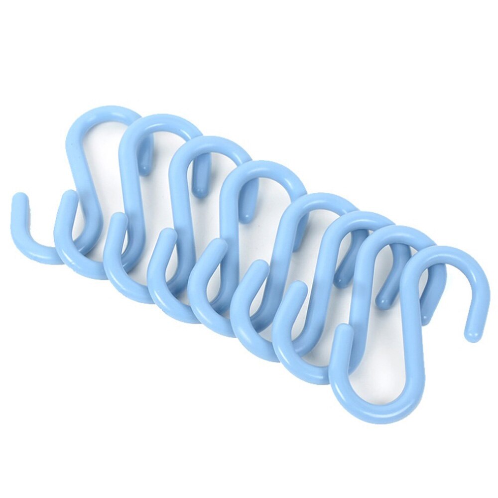 4/8pcs Practical Plastic Bucket Hook S Shape Clothing Rack Kitchen Railing S Hanger Kitchen Hooks
