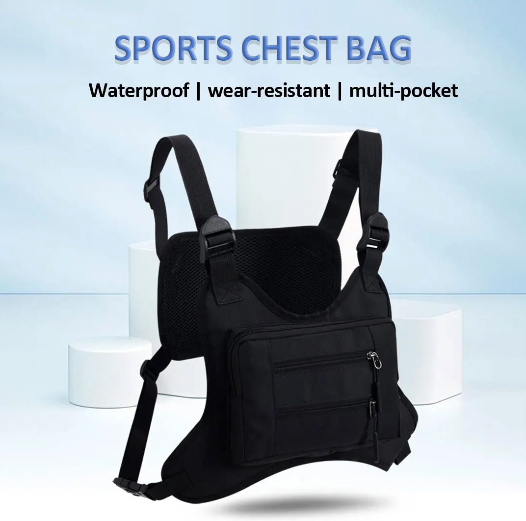 Männer/Frauen Tarnung Brusttasche multifunktion Ale wasserdichte leichte Sporttasche draussen Weste Tasche Oxford Stoff Rucksack