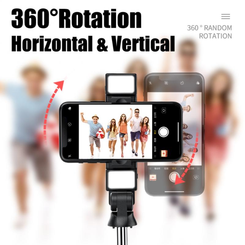 Portable Monopod Bluetooth Selfie Stick Tripod With Ring Light Selfie Beauty Portrait Fill Lighting For Phone Xiaomi Huawei