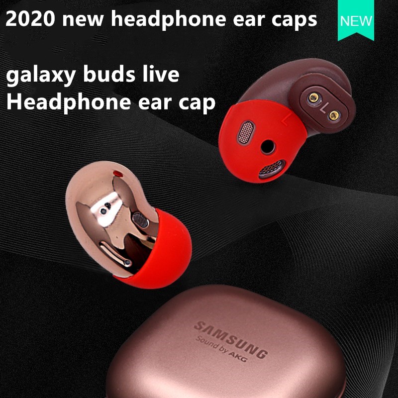 Silikonkuddar för samsung galaxy buds live hörselskyddsfodral läckagefritt ljud hörlurar halkfria örontips för galaxy buds live
