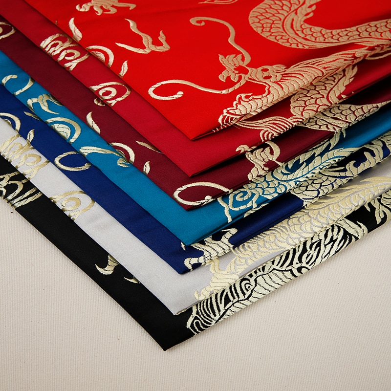 Dragon Patroon Kleding Stof Brokaat Jacquard Zijden Stoffen Materiaal Voor Naaien Cheongsam Kimono En Tas