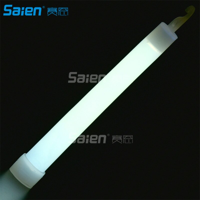 6inch Industriële Glow Sticks Party Glowstick Chemische Fluorescerende Halloween Opknoping Decoraction Camping Noodverlichting: WHITE