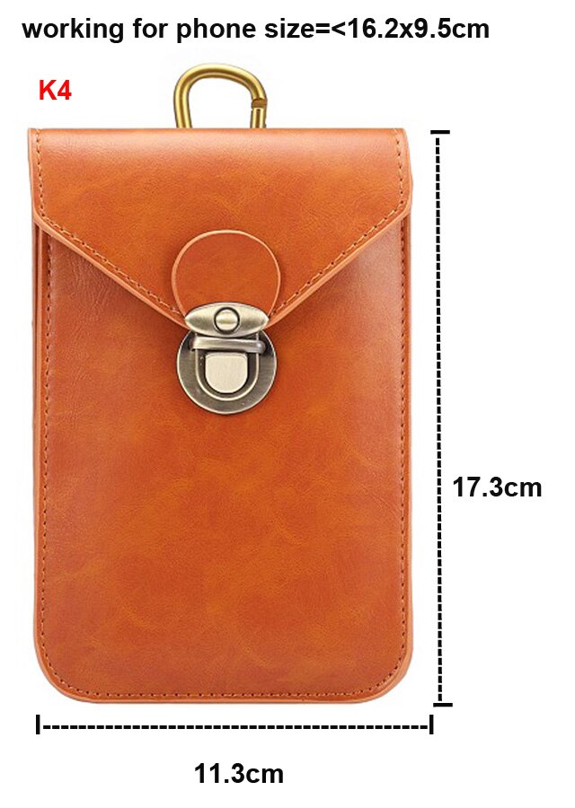 Dual Pouch Hook Loop Waist Belt Leather Phone Case For Asus ROG Phone,Zenfone Max Pro M1 M2 ZB601KL,Zenfone 5 5Z 4 Max Pro 3 5 6: K4