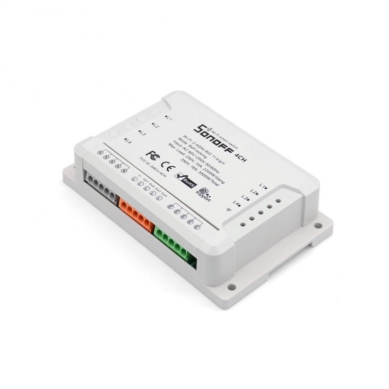 Sonoff 4CH R2 PRO Smart Switch 4 canales 433MHz Wifi Control remoto módulos de automatización inteligente electrodomésticos con Alexa Google Home