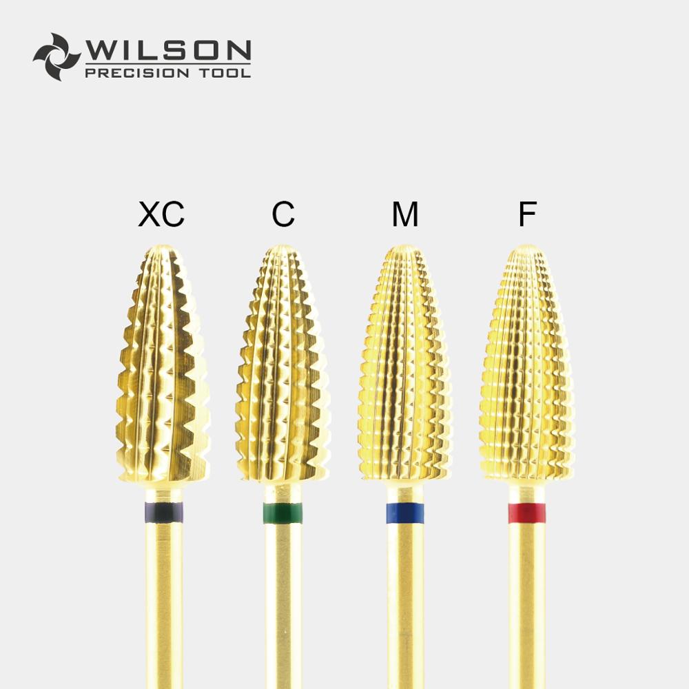 Mèche Typhoon (acrylique et Gels à suppression la plus rapide) [or/argent]-une directionnelle (pour usage à droite seulement)-mèche à ongles en carbure WILSON: 4pcs XC - F  Gold