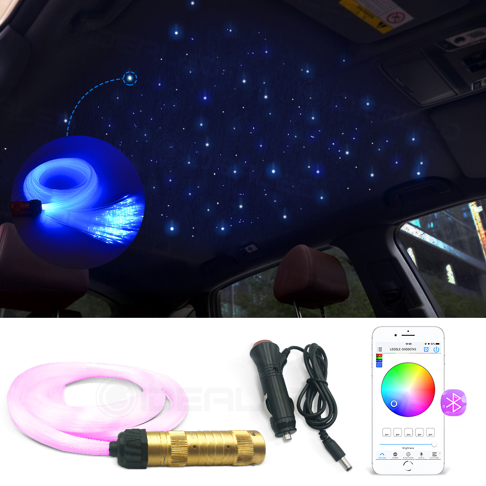 Optic Fiber Lights 0.75mm Smart APP control RGBW Starry Sky Ceiling night Light Optical Fiber Cable available Car Decoration