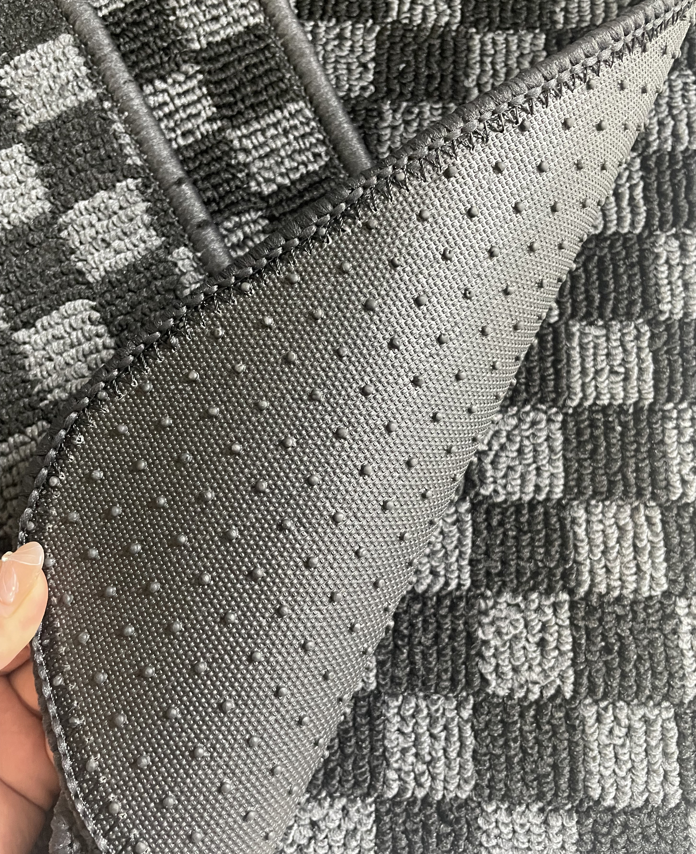 4PCS Carpet Floor Mat Dadu Dice Car Floor Mat Accessories Classical Anti-Slip Checkered Print Floor Foot Pad Mats