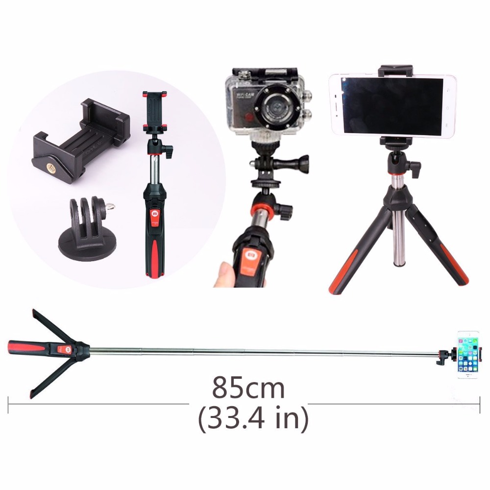 Benro MK10 Handheld & Statief Combo Selfie Stick Met Bluetooth Remote & Gopro Adapter Voor Iphone 7 8 Plus X samsung S10 Huawei Gopro