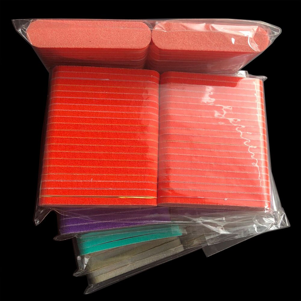 200 pcs replacement pads nail sponge file mini sanding file disposable nail file