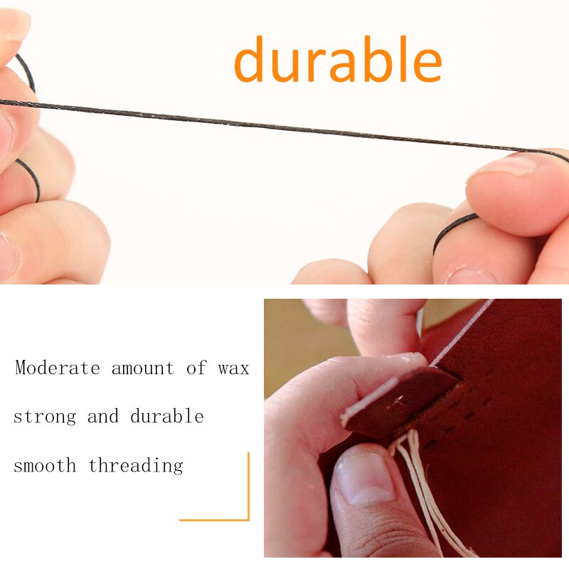 7 Color 150D 50M Leather Waxed Thread Flat Waxed Sewing Thread Wax Line Stitching Thread For Leather Craft DIY Sewing Tools