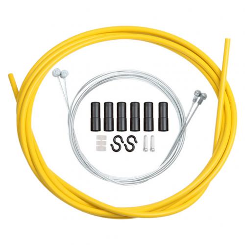 Universele Mtb Mountainbike Road Fiets Brake Shift Kabel Draad Tube Accessoire Gear Draad Pipe Remleiding Buis Behuizing: Yellow Brake Cable