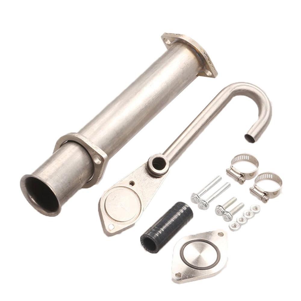 6.0L EGR Valve Pipe Kit EGR Bypass & Delete Kit Auto Kit for Ford F250 F350 F450 03-07 6.0L POWERSTROKE Diesel Turbo