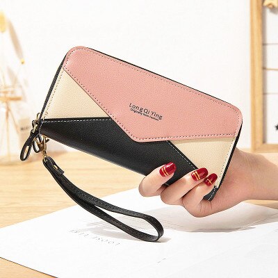 Women Wallet Long Female Card Holder PU Wallet Coin Purses Girls Leather Wallet Envelope: 16