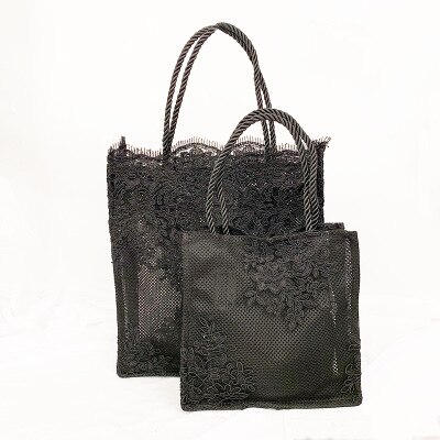 XMESSUN las mujeres bolsa de paja nueva de verano bufandas redondo, bolso tejido de mimbre hombro bolsa de mensajero para mujer bolso h142: Black / l
