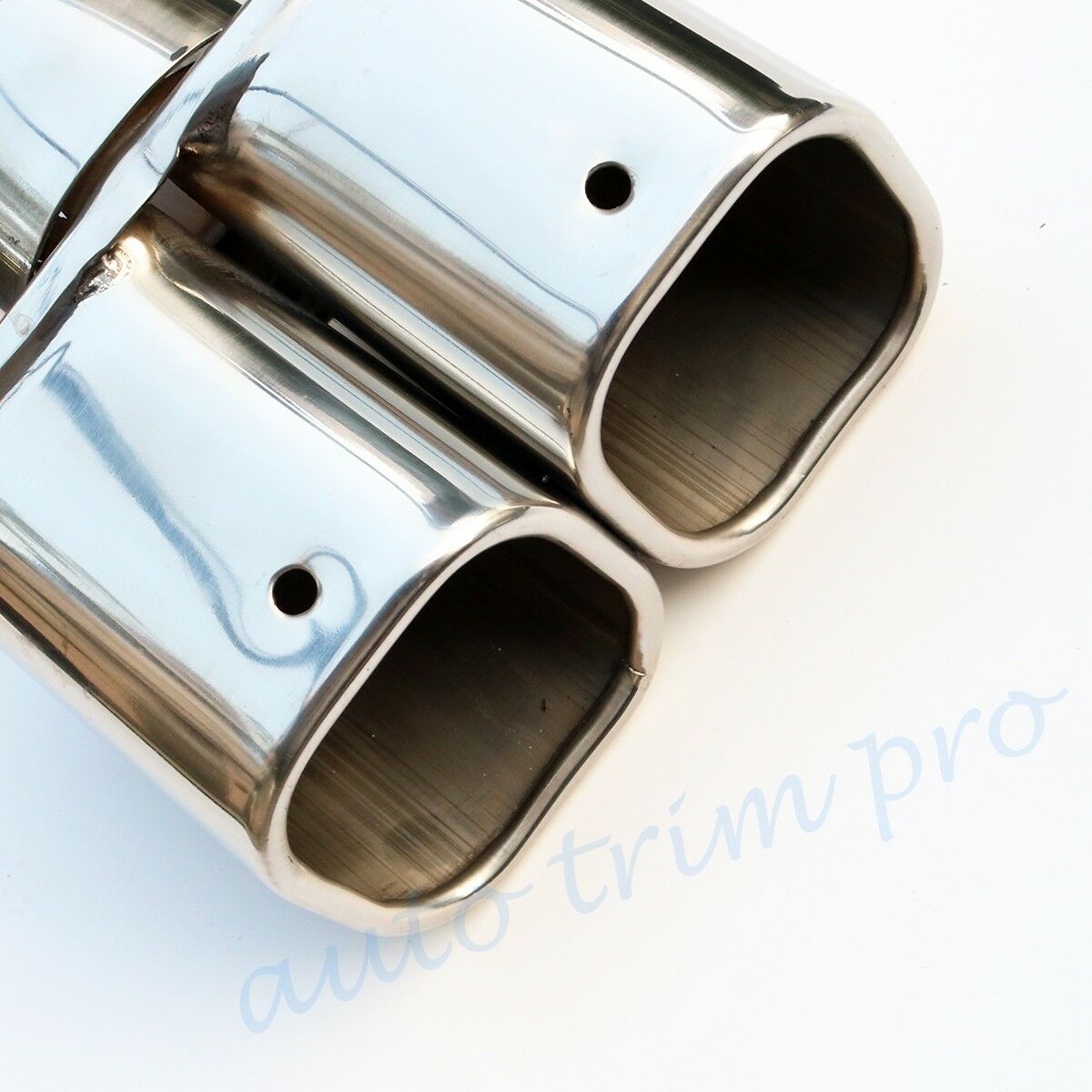 76mm 3 Inch Dual Exhaust Car Tailpipe Rear Muffler Tip Cover Stainless Fit for Diameter Between 46mm-71mm Accessories