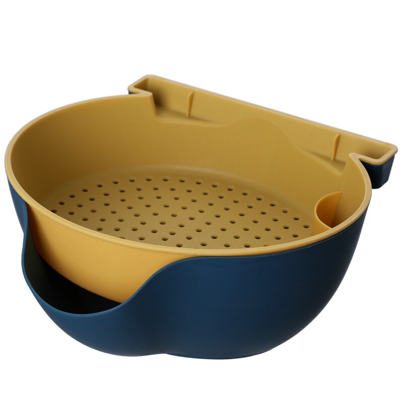 Panier de rangement d'aliments, légumes et fruits, panier de lavage avec support pour le téléphone: 03