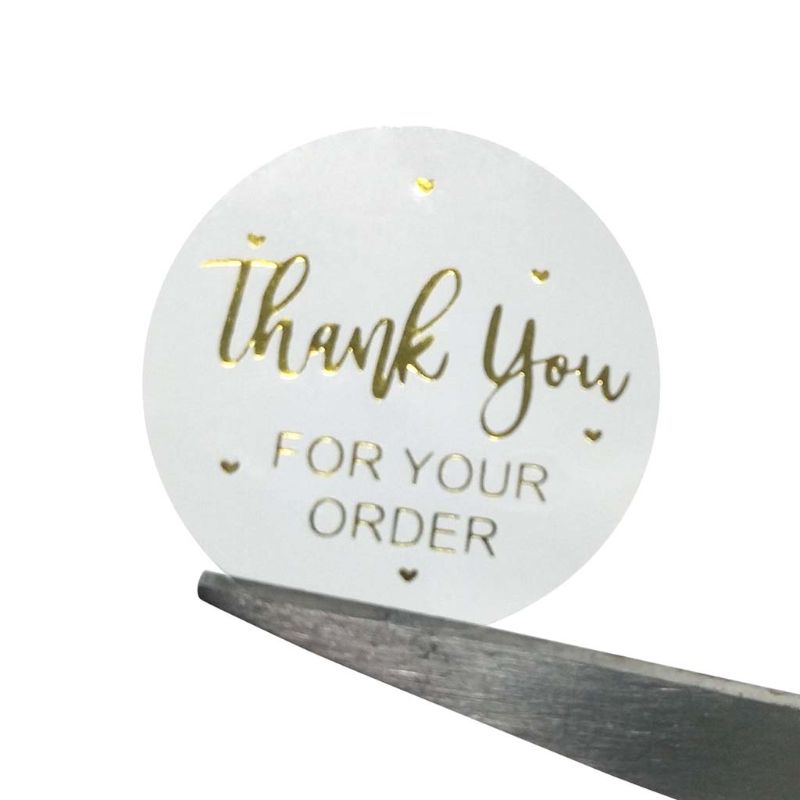 500pcs Thank You for Your Order Stickers Gold Foil Seal Labels for Small Shop Packaging Stickers Birthday Party sticker