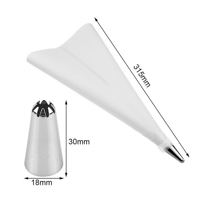 Silicone Forms Icing Piping Nozzles Pastry Bag Pastry Bakeware Baking Tools Fancy Cake Mold Cake Decorating Tools 3/8/14/18pcs: 18pcs white