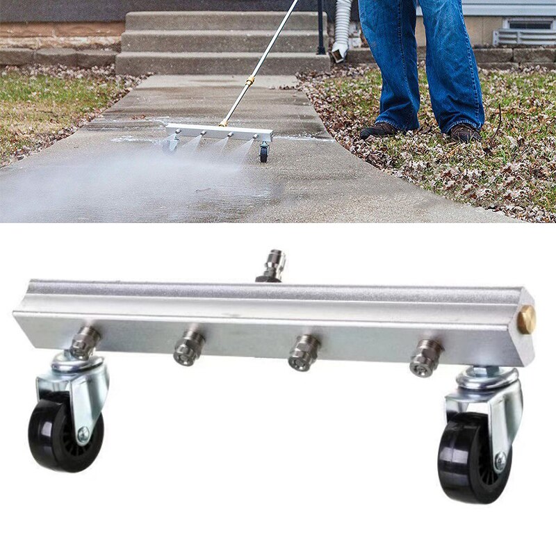 Kit d'outils de lavage de voiture à 4 buses de lavage à haute pression sous le châssis, Spray d'eau, nettoyage du balai de voiture: down