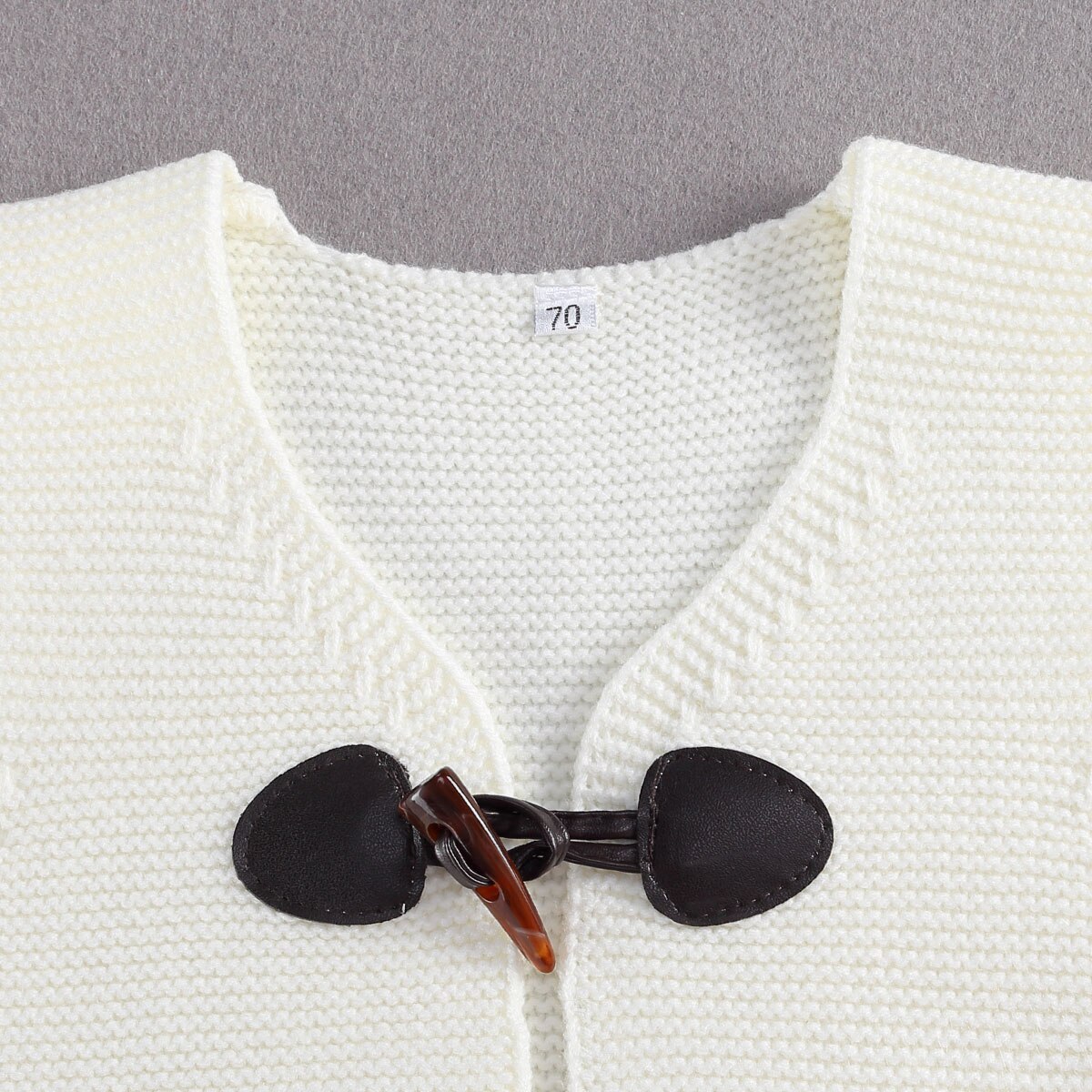 Nyfødt baby dreng pige ærmeløs v-hals enkelt knap strikning sweater vest toppe efterår vinter varmt tøj